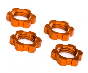 Traxxas 7758T Wheel Nuts Splined 17mm Alu Orange (4)
