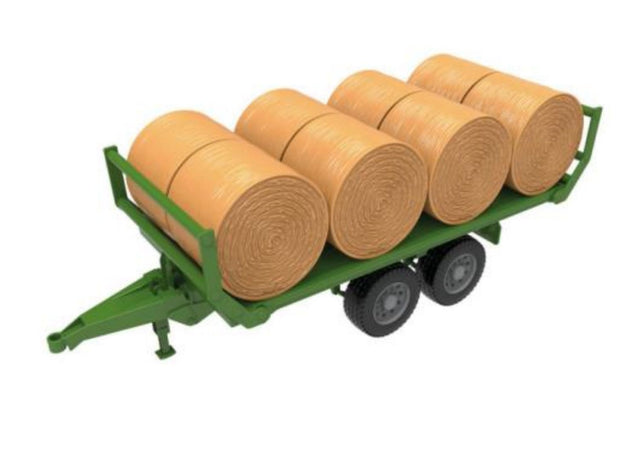 Halmballe trailer - med 8 rundballer
