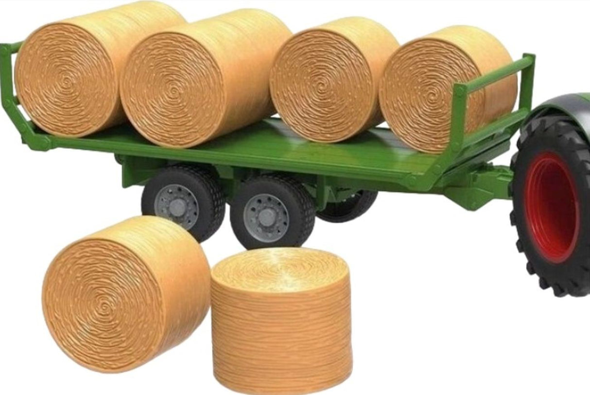 Halmballe trailer - med 8 rundballer