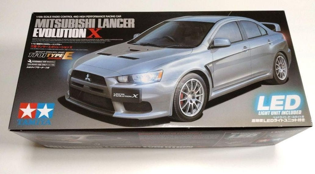 Tamiya Mitsubishi Lancer Evo X – Byggesæt med ESC