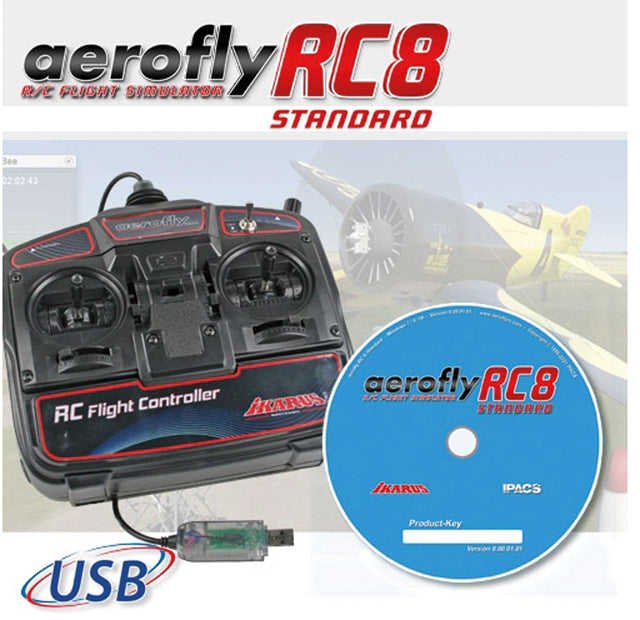 IKARUS AeroFly RC8 Standard DVD inkl. USB Flight-Controller
