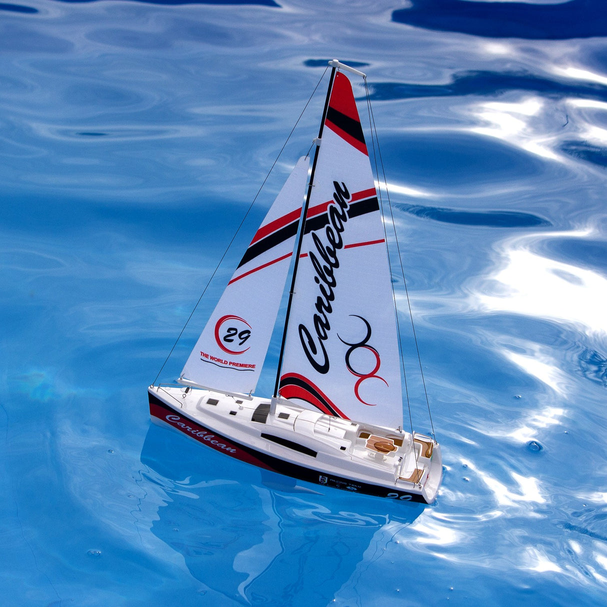 Demo Mini sejlbåd RETURVARE - Caribbean MK2 Sailboat RTR 2.4G 8802