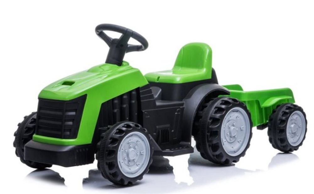 Azeno Farmer Traktor med Trailer Grøn, 6V