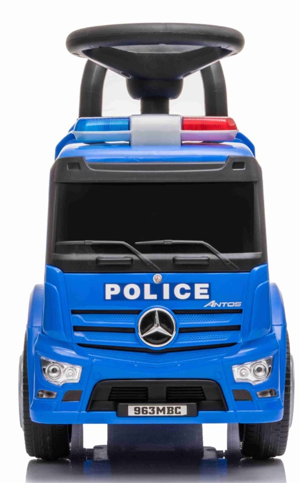 Mercedes Antos Politilastbil med sirene og blålys