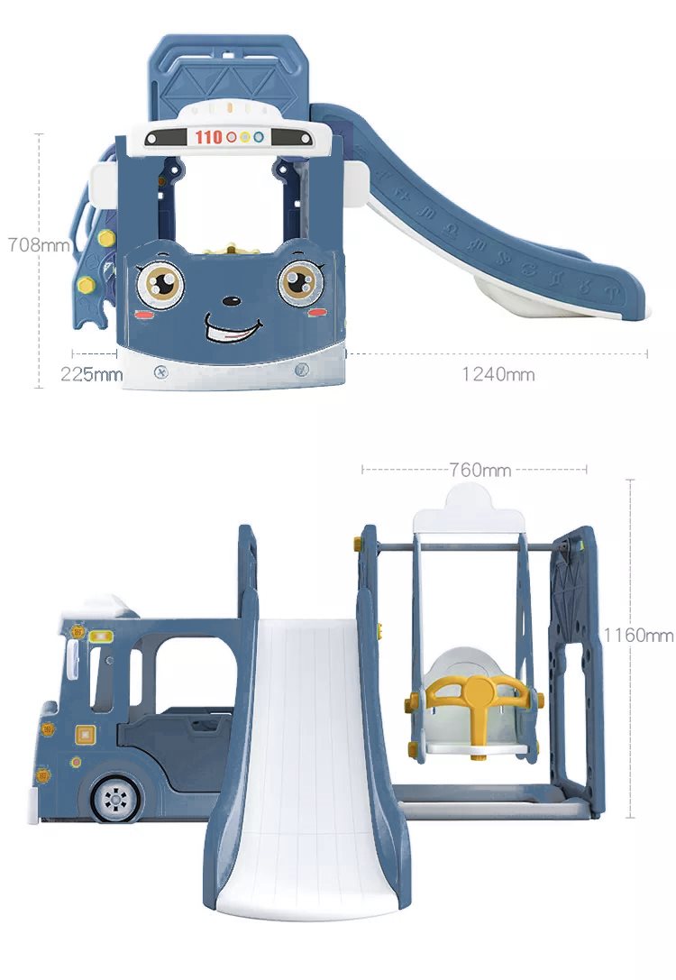 Elitetoys Kids Zone Aktivitetslastbil med rutsjebane og gynge
