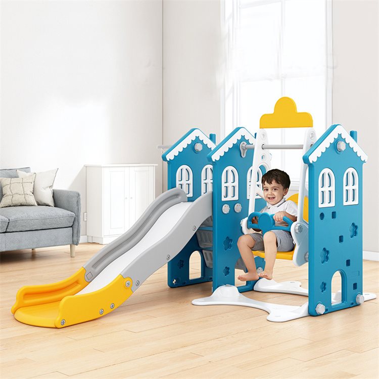 Elitetoys Kids Zone Legehus med rutsjebane, gynge og kurv