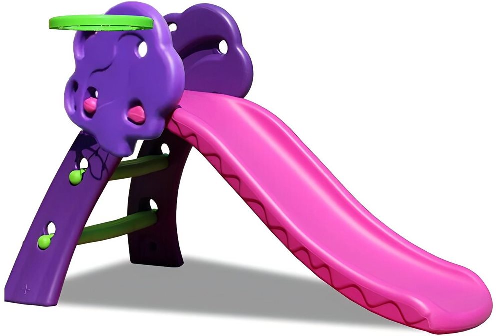 Elitetoys Kids Zone Rutsjebane med kurv 130 cm – lilla