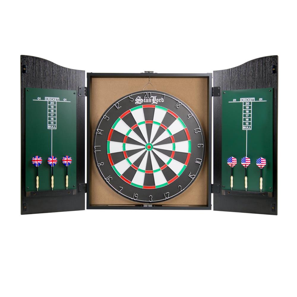 Stanlord Dartskab i træ inkl. 6 pile