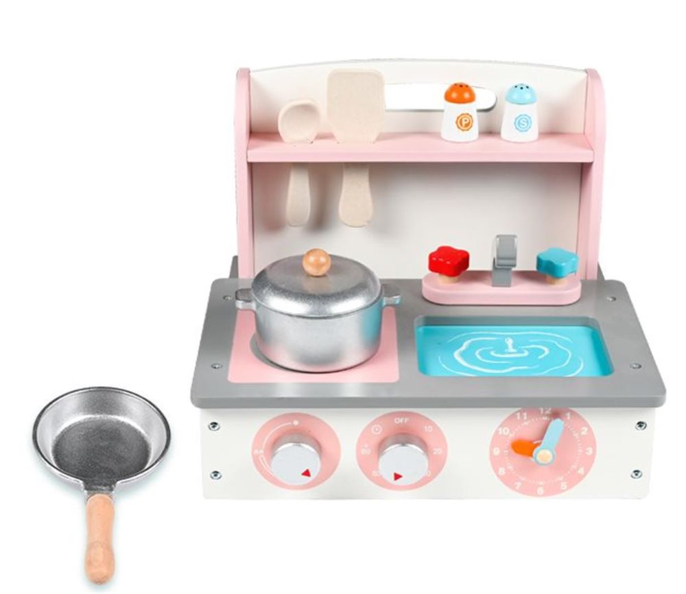 Elitetoys Kids Zone Foldbart Legekøkken – Pink