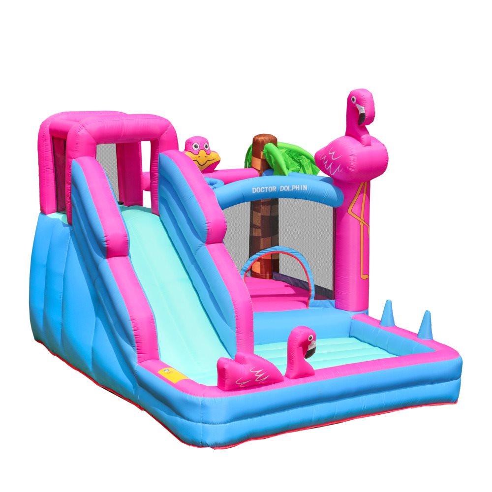 Doctor Dolphin Bounceborg Flamingo inkl. 450W blæser