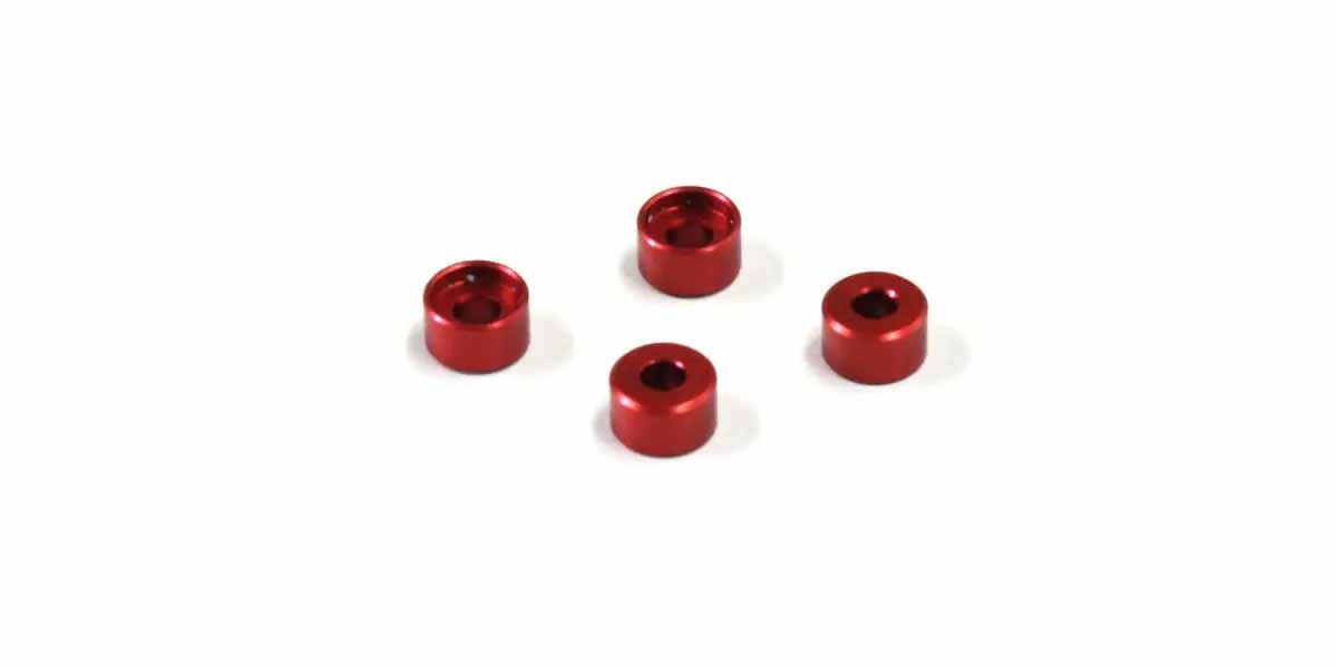 Kyosho Mini-Z MR03 Aluminium Collar for MZW418 (4) 3.0mm/Red
