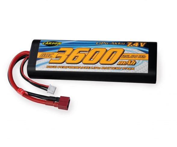 7,4V/3600mAh 60C LiPo Battery T-Pl. HC R