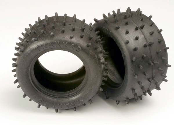 Traxxas 1970 Tires, low-profile spiked 2.2" (2)