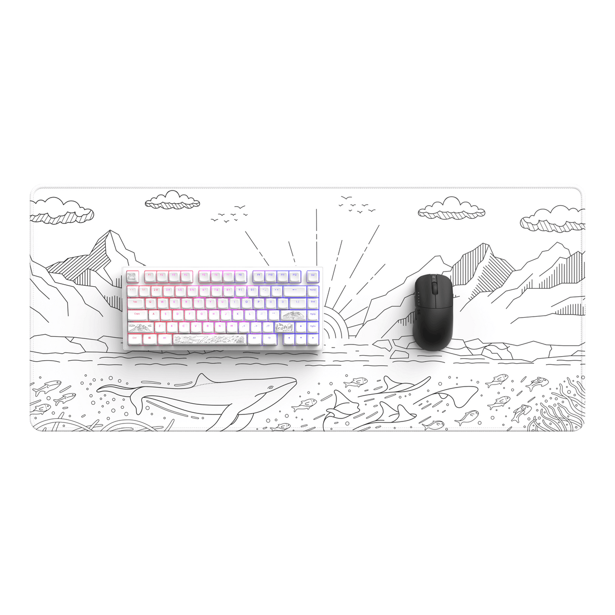 Dark Project Gaming Mousepad, Terra Nostra White, XL
