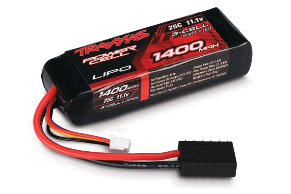 Traxxas 2823 - REPLACED BY 2823X - 1400mah 11.1v 3-Cell 25C LiPO Battery