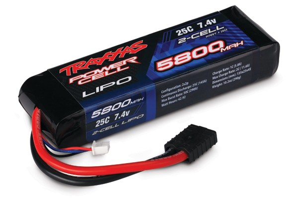 Traxxas 2843 5800mAh 7.4v 2-Cell 25C LiPO Battery
