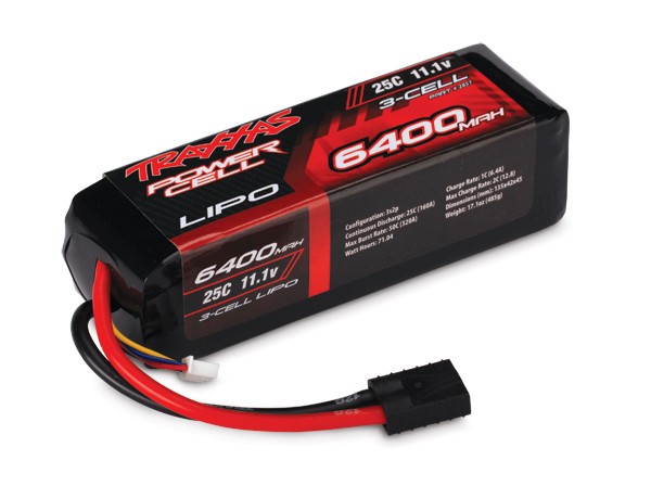 Traxxas 2857 6400mAh 11.1v 3-Cell 25C LiPO Battery