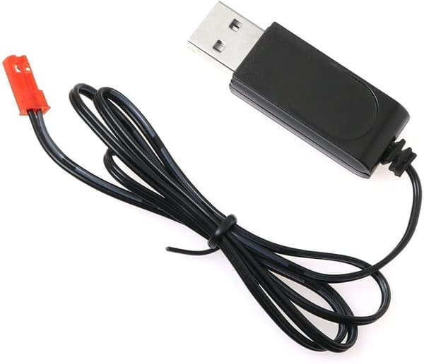 4.8V USB Lader til NiMh NiCd batterier - JST BEC stik - 250mAh