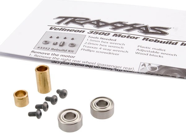 Traxxas 3352 Rebuild kit, Velineon 3500 (includes 5x11x4mm ball bearings (2), 2.5x5