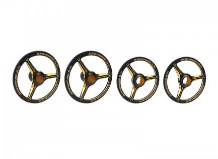 ARROWMAX AM171008 - Alu Set-Up Wheel For 1/8 On-Road Cars Black Golden 4