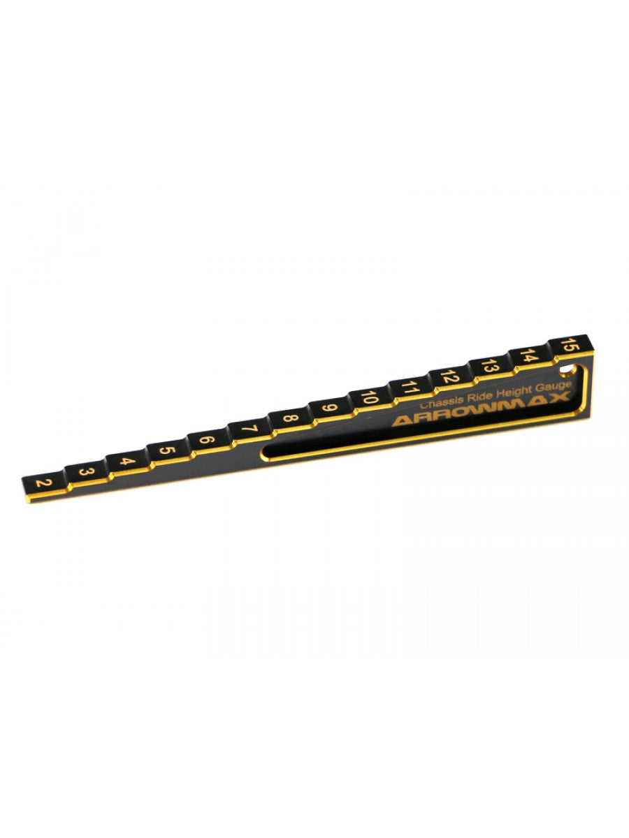ARROWMAX AM171011 - CHASSIS RIDE HEIGHT GAUGE STEPPED 2 TO 15MM BLACK GOLDEN