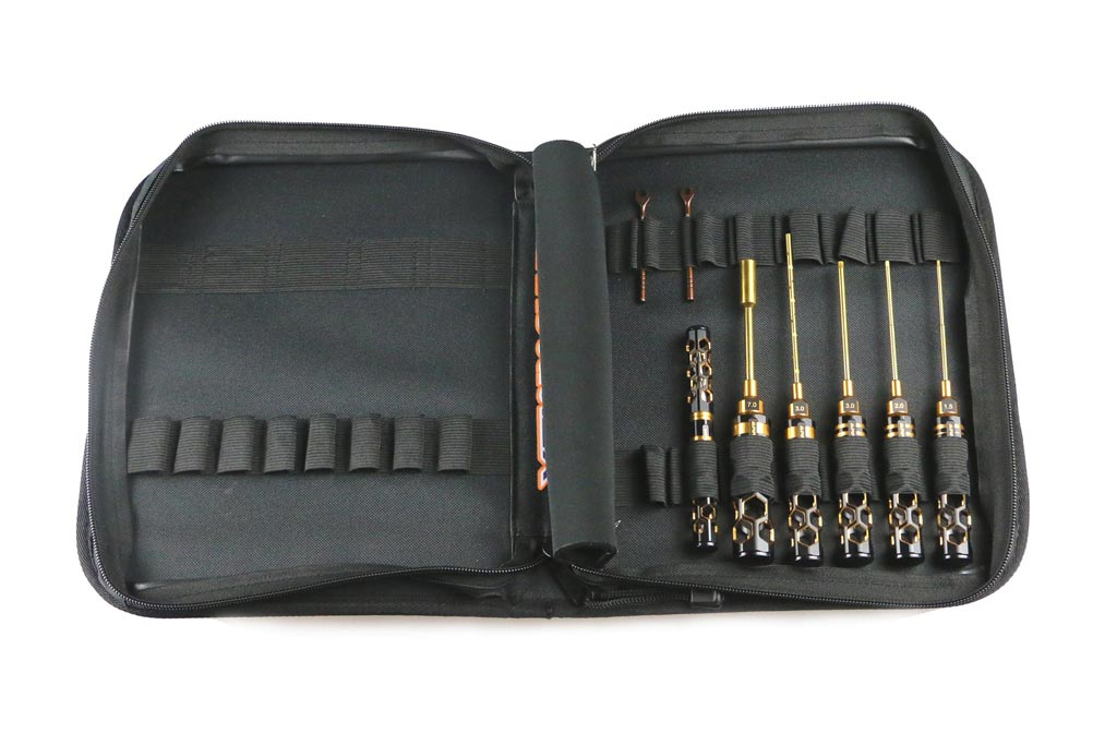 ARROWMAX AM199440 - AM TOOLSET FOR 1/10 ELECTRIC TOURING CARS 8PCS WITH TOOLS BAG BLACK