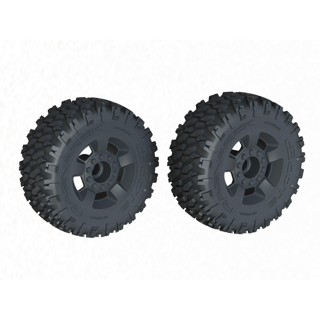 dBoots 'Ragnarok MT' Tire Set Glued (Black) (2pcs)