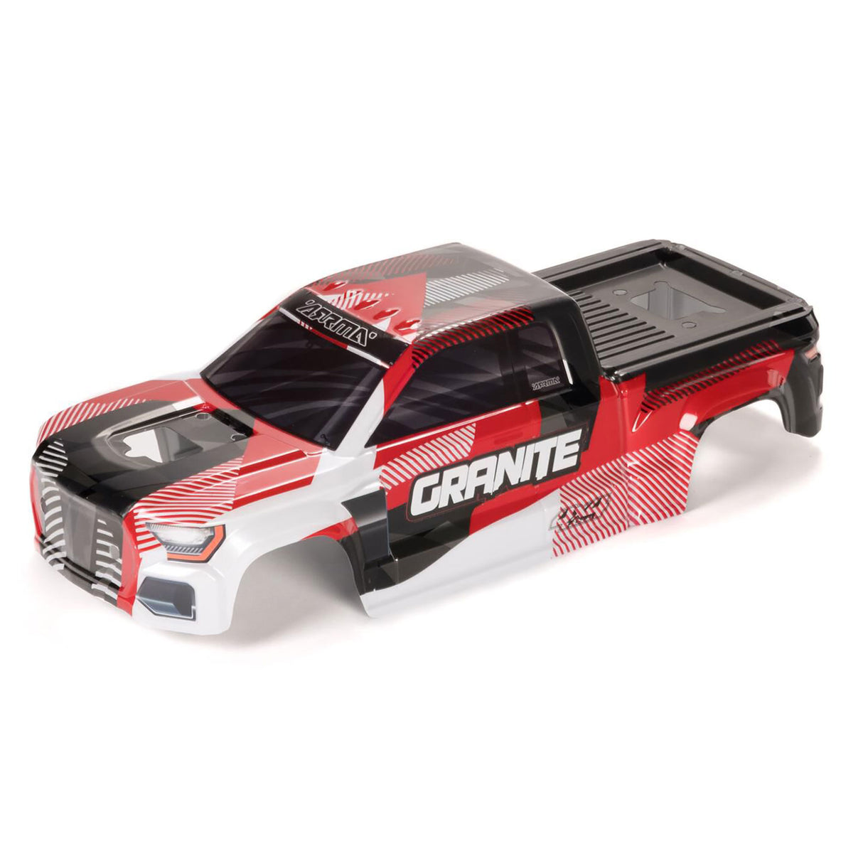 GRANITE 4X4 Clipless Painted Decaled Trimmed Body (Red/White)