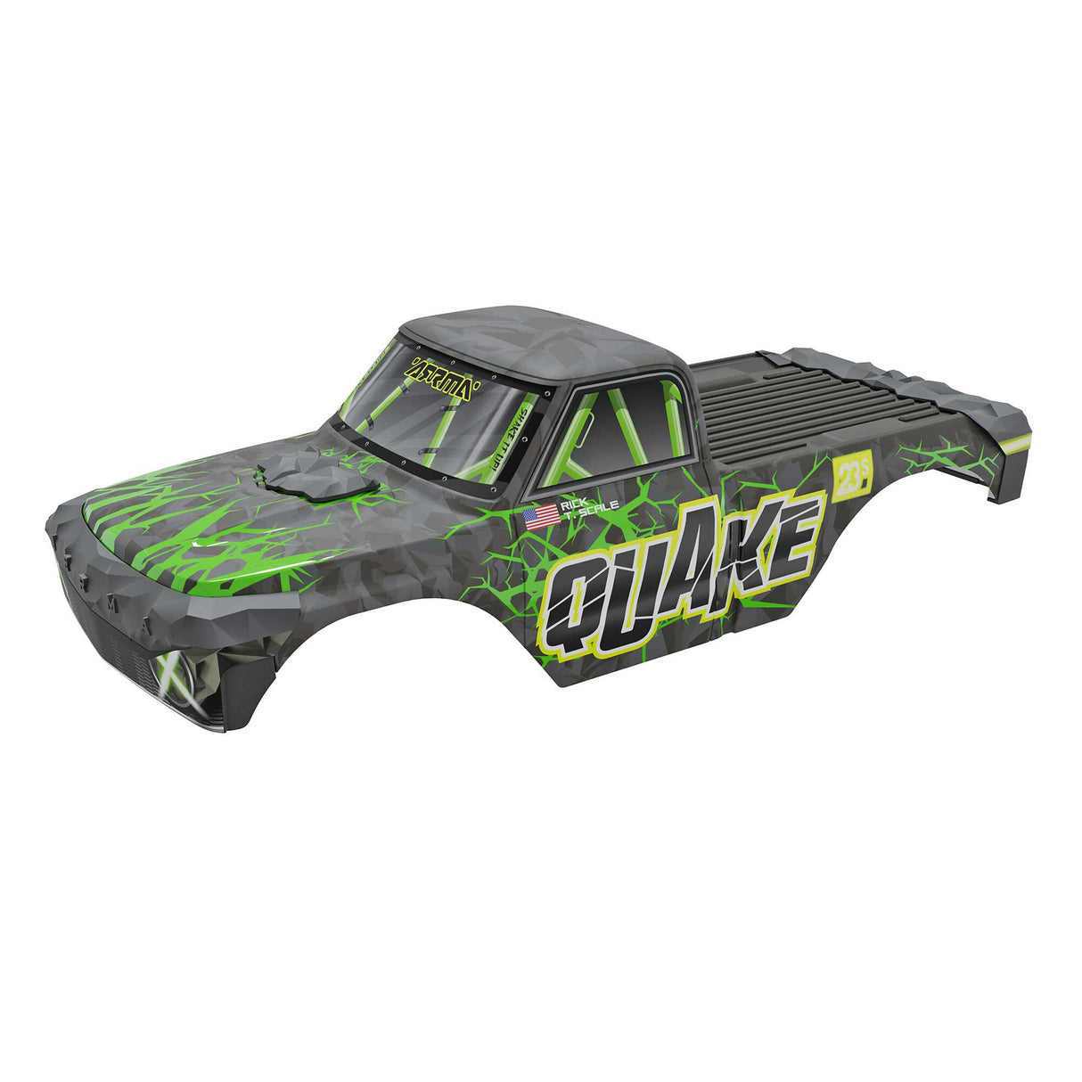 QUAKE Painted Decaled Trimmed Body Set (Green)