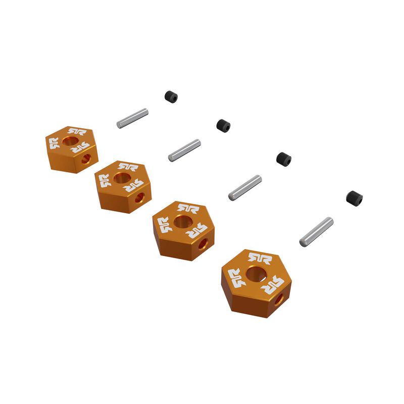 ARRMA 12mm Wheel Hex Set Metal Orange (4pcs)