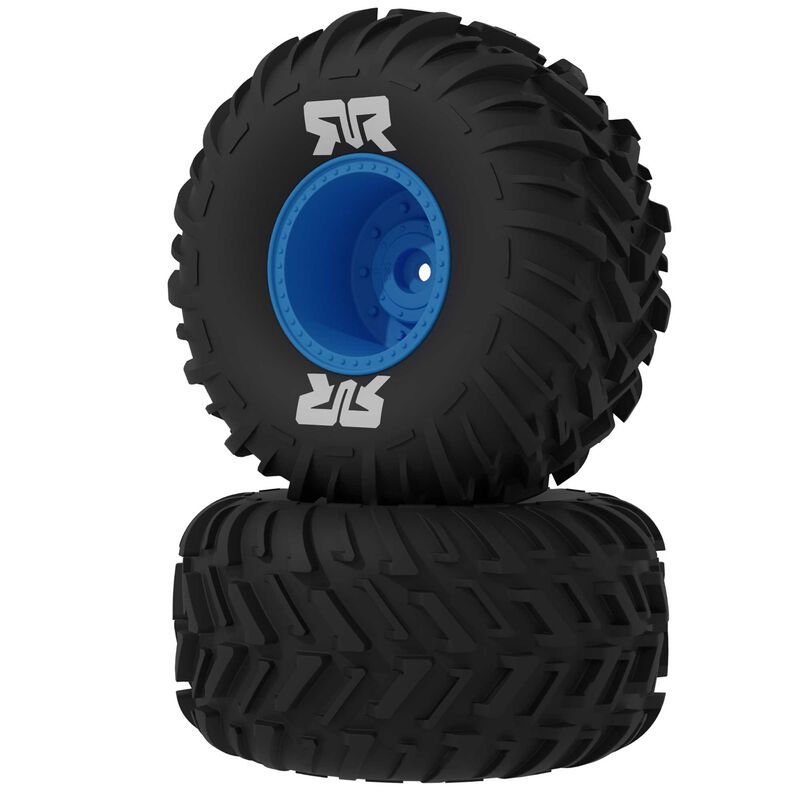 ARRMA dBoots Cut Chevron Mounted Tire Set Glued Blue