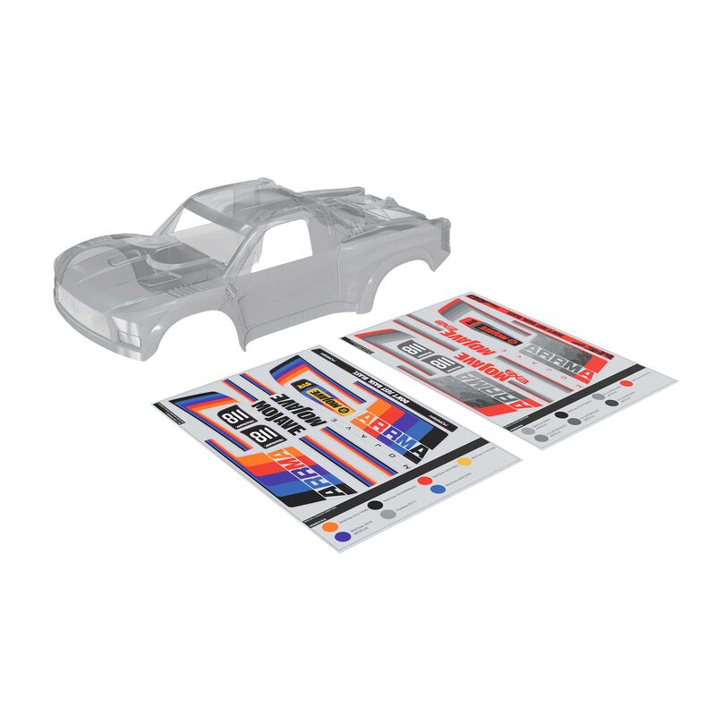 ARRMA MOJAVE 6S BLX Clear Bodyshell with Decals