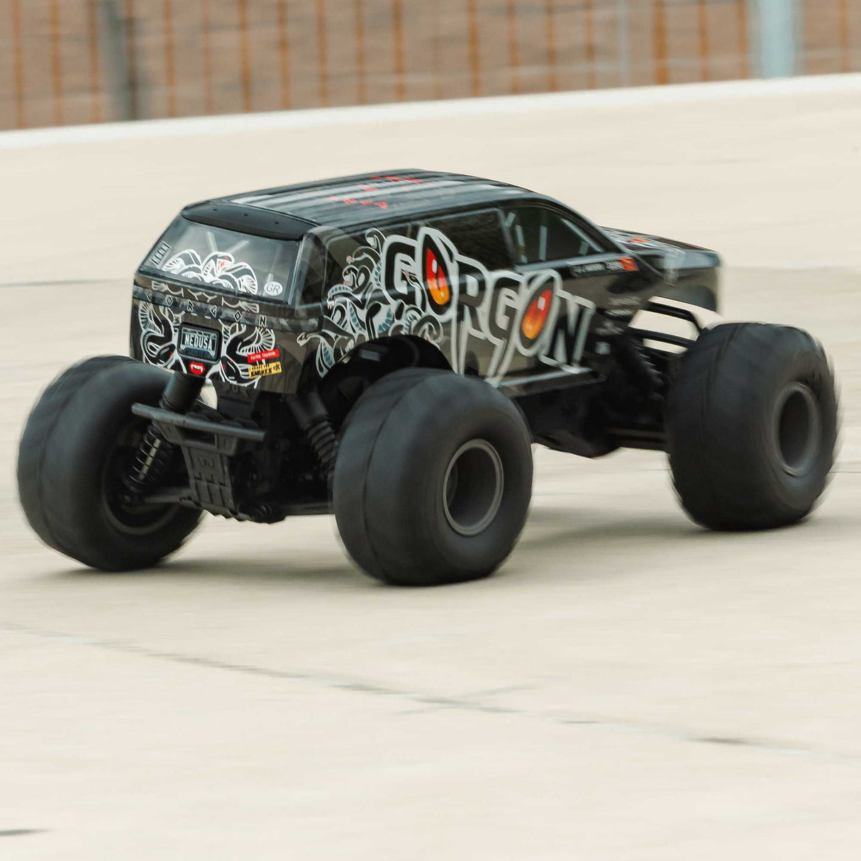 1/10 GORGON 2WD RTR Brushed Monster Truck (Battery & Charger Included), Gun Metal