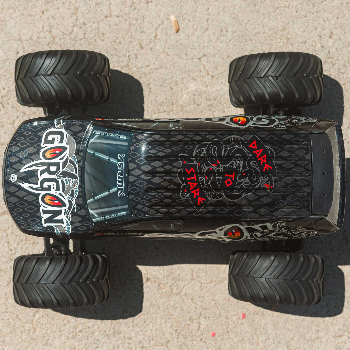 1/10 GORGON 2WD RTR Brushed Monster Truck (Battery & Charger Included), Gun Metal