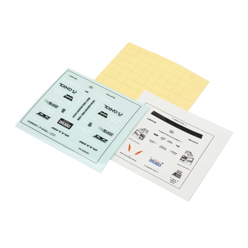 Axial Decal Sheet: SCX24 Lexus GX 470