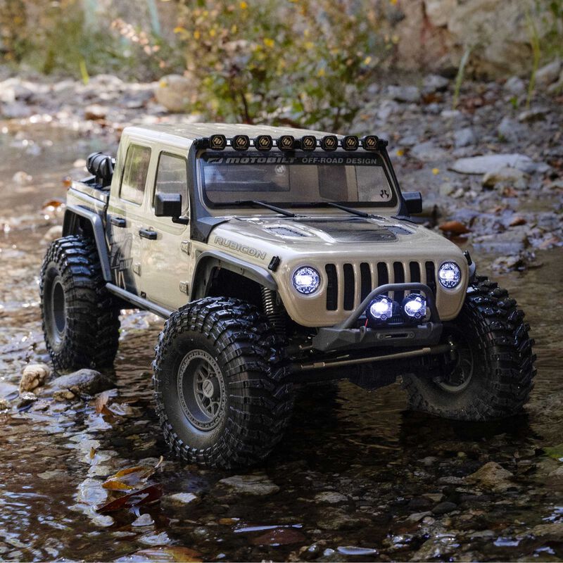 Axial 1/10 SCX10 III Motobilt Waypoint Jeep JT Gladiator 4X4 RTR Brushed Rock Crawler Tan