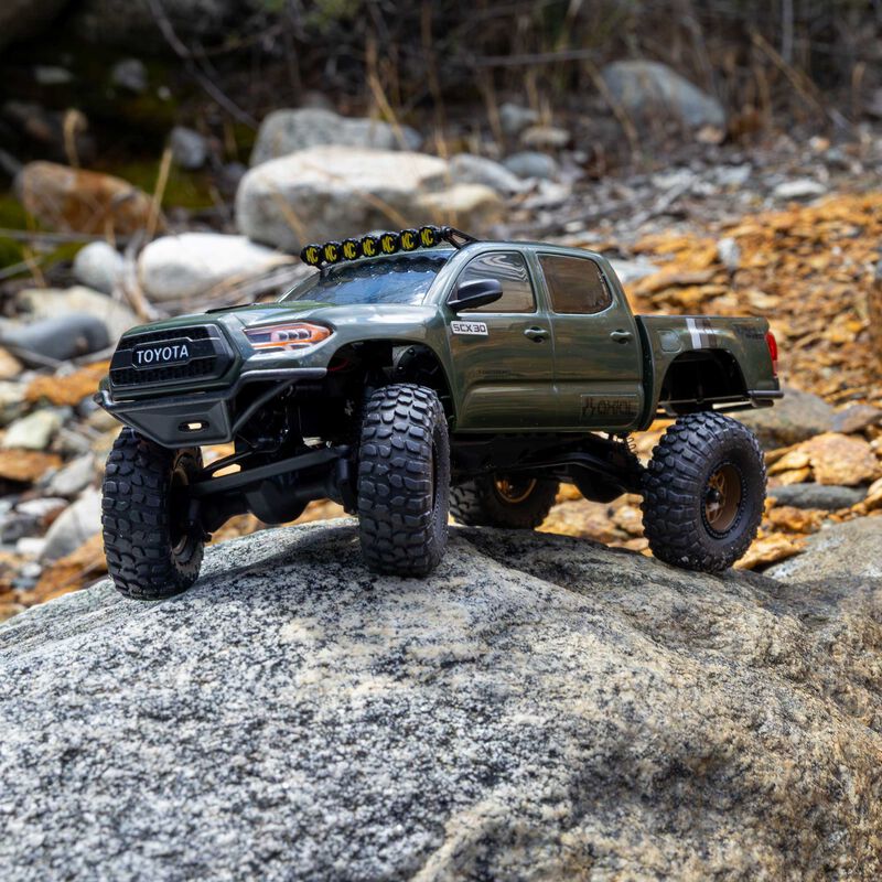 Axial 1/30 SCX30 Toyota Tacoma TRD Pro Extreme Off-Road 4X4 RTR Brushed Rock Crawler (Battery & Charger Included) Green