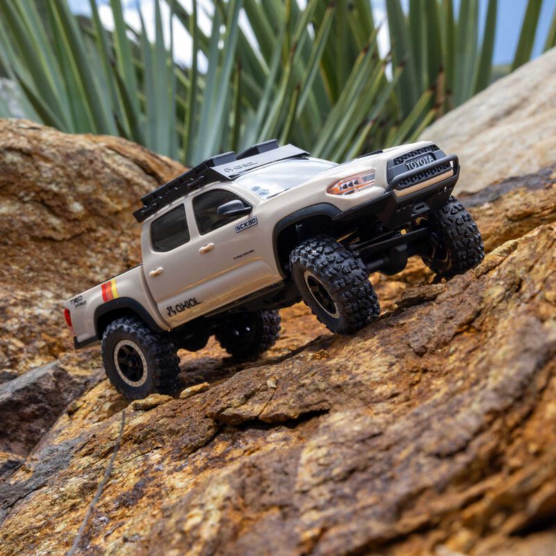 Axial 1/30 SCX30 Toyota Tacoma TRD Pro Overland Edition 4X4 RTR Brushed Rock Crawler (Battery & Charger Included) Tan