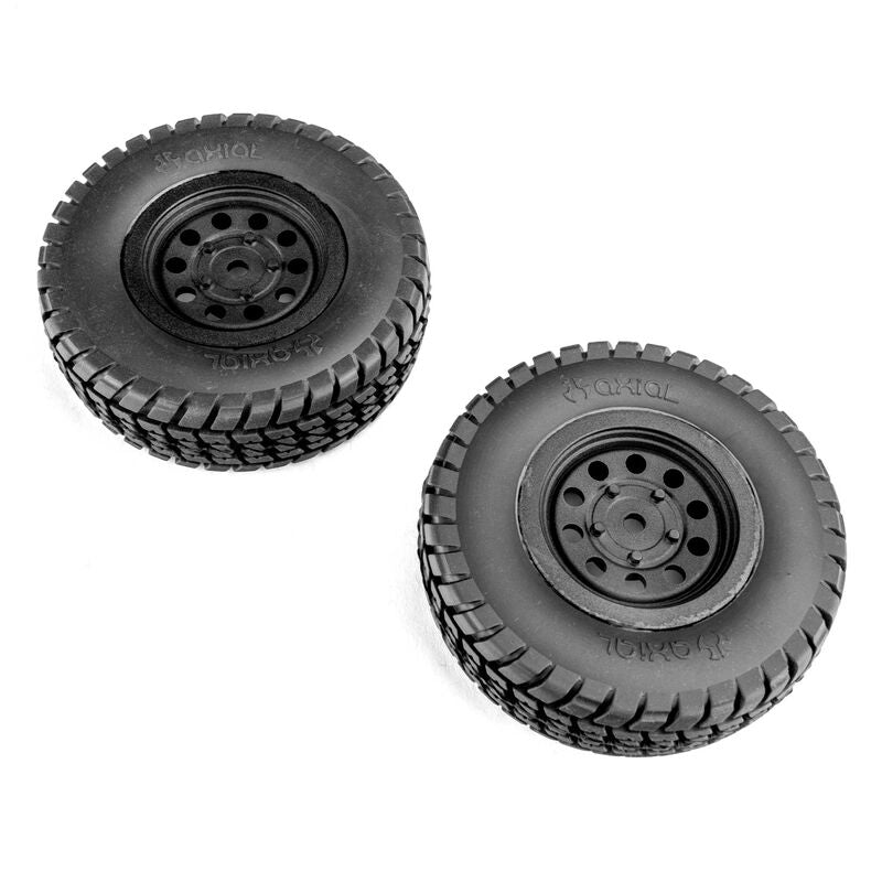 Axial Tire & Wheel Set Mounted (2): SCX10 Trailer