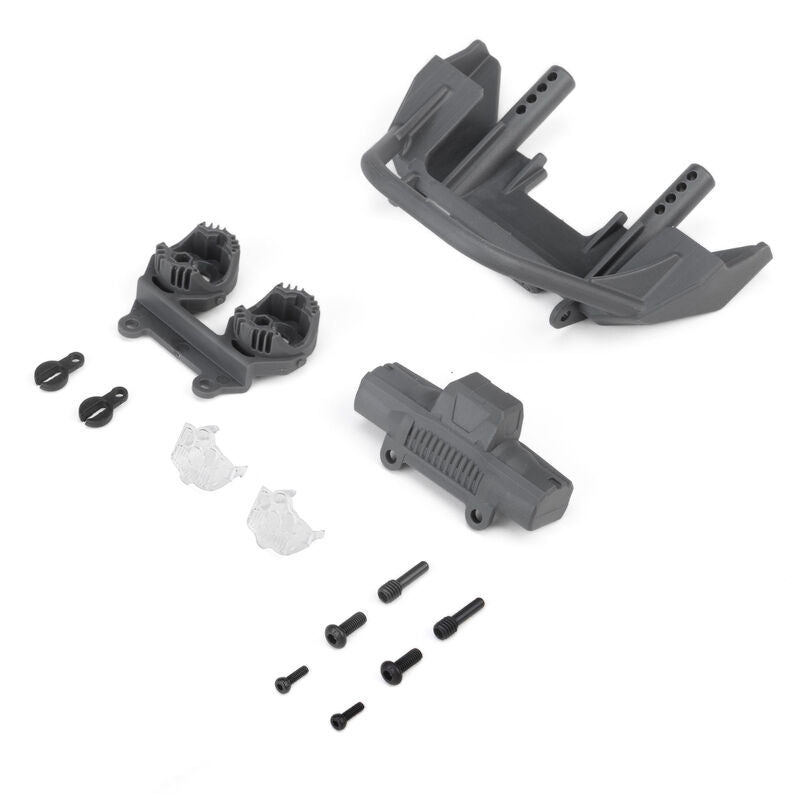 Axial Front Bumper Set Gray Jeep JT: SCX10 III MotoBilt