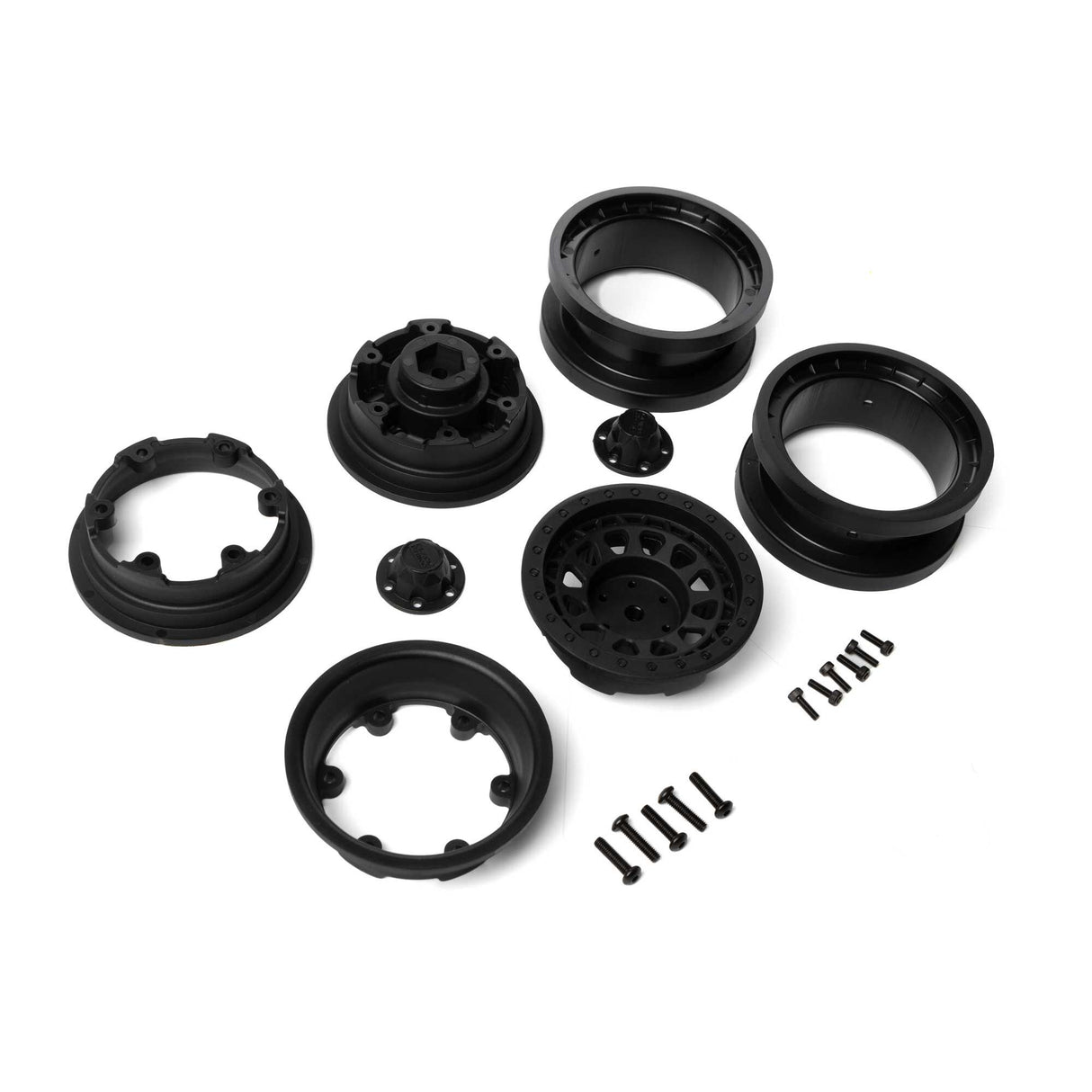 1/6 Black Rhino Primm Beadlock Front/Rear 2.9" 12mm Crawler Wheels (2) Black