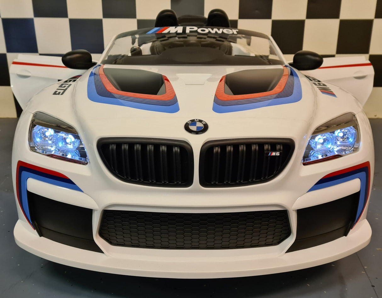 Electric ride on car BMW M6 GT3 with 2.4G RC white