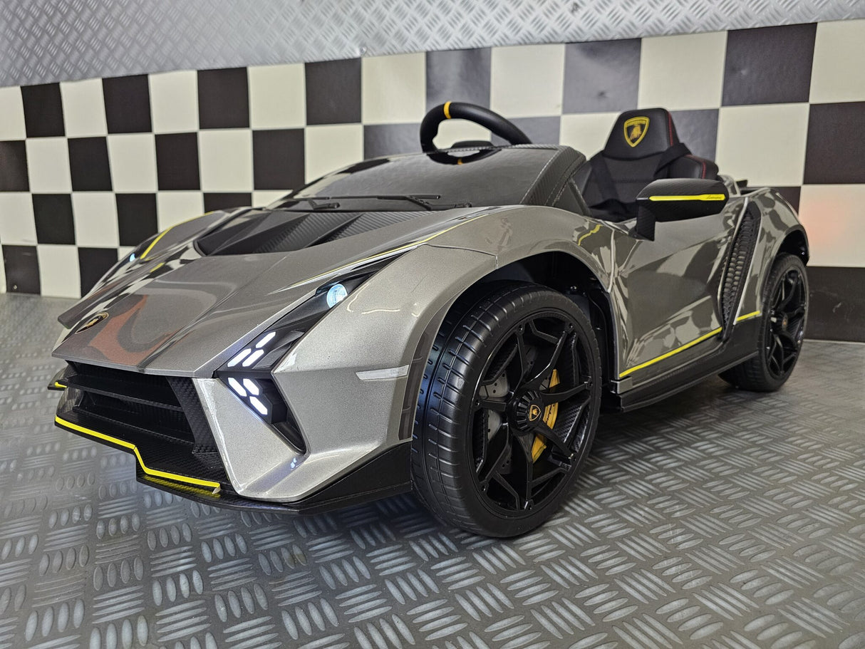 Electric children's car Lamborghini Auténtica 12 volt metallic gray