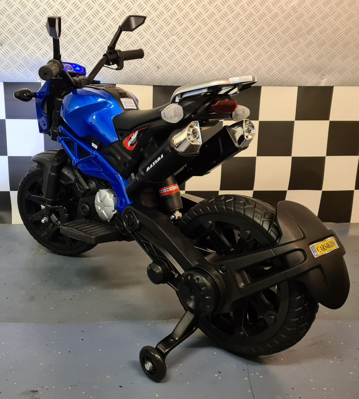 Børnemotorcykel Grom Superbike 12 volt metallic blå