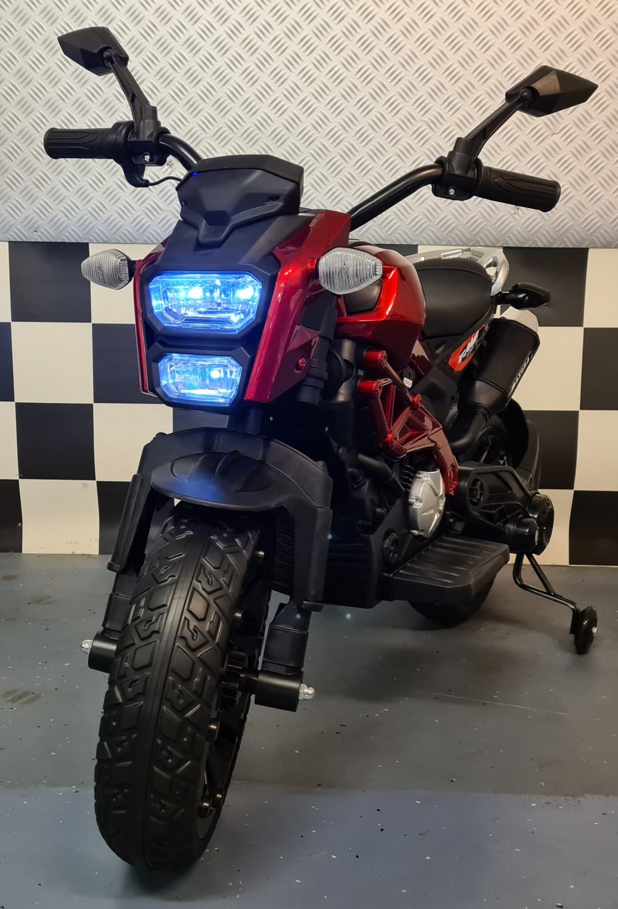 Børnemotorcykel Grom Superbike 12 volt metallic blå