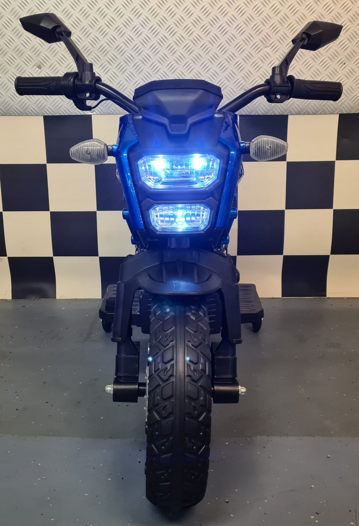 Børnemotorcykel Grom Superbike 12 volt metallic blå