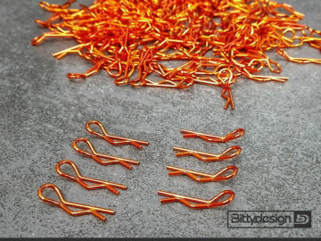 Bittydesign BDBC-8O - 1/10 Body Clips Kit (8) - Orange
