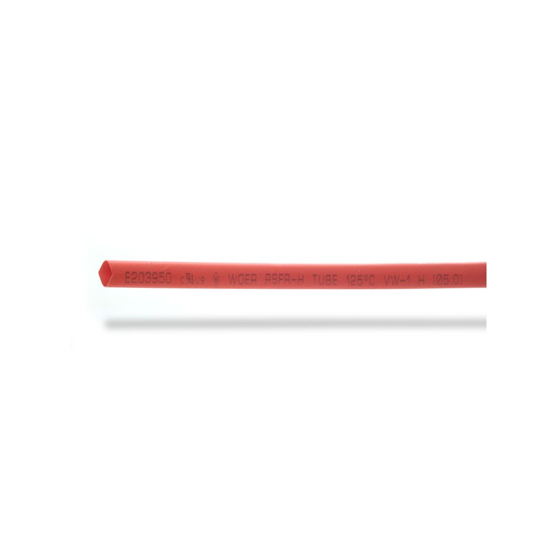5mm thick shrink tube red - 1m