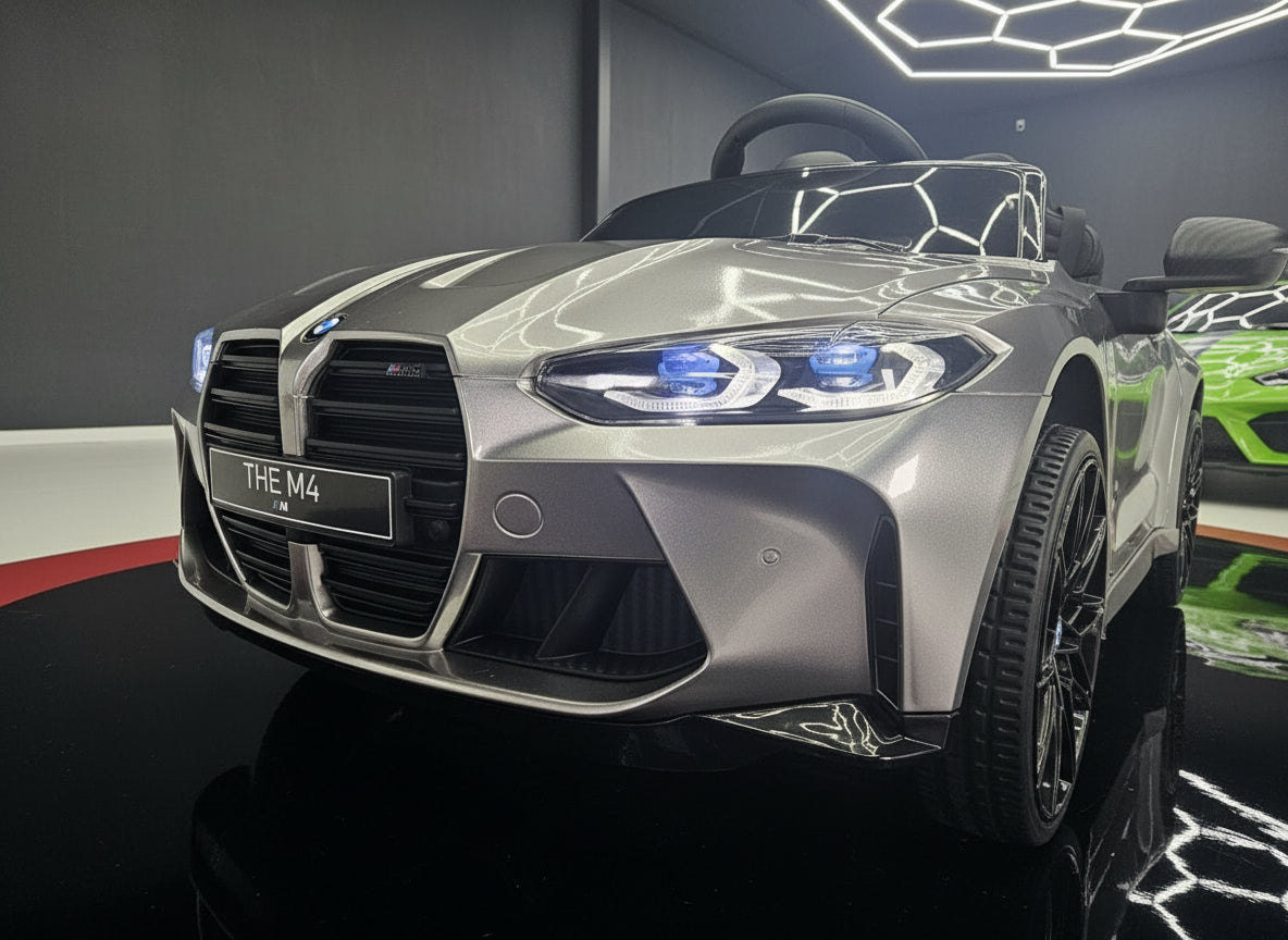 Electric children's car BMW M4 12 volt metallic grey