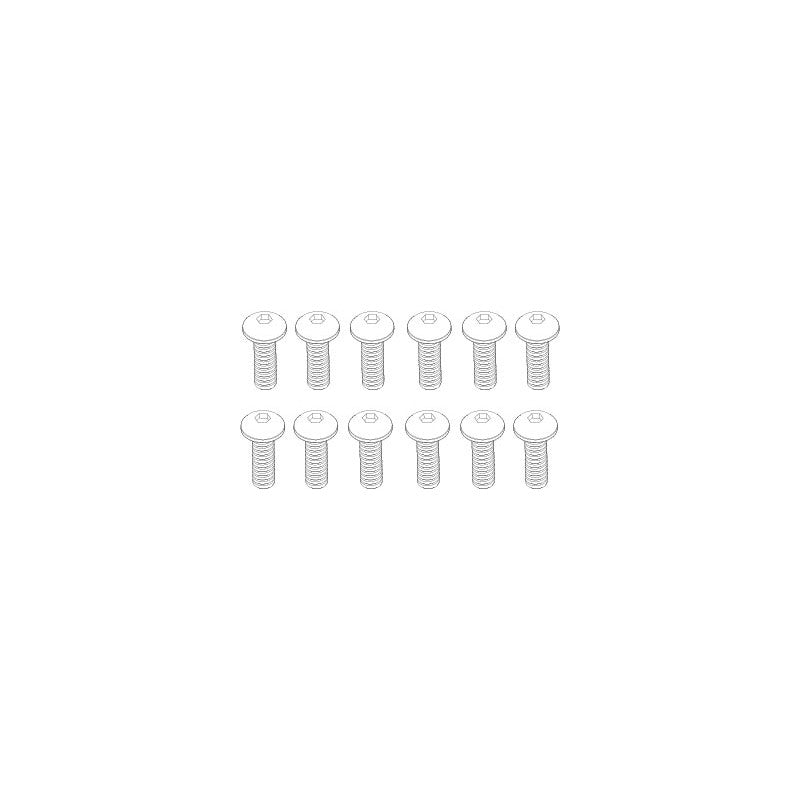 DISC.. TM 3x10mm B-Head Hex Screw (12pcs) for Mad Monster 1/6